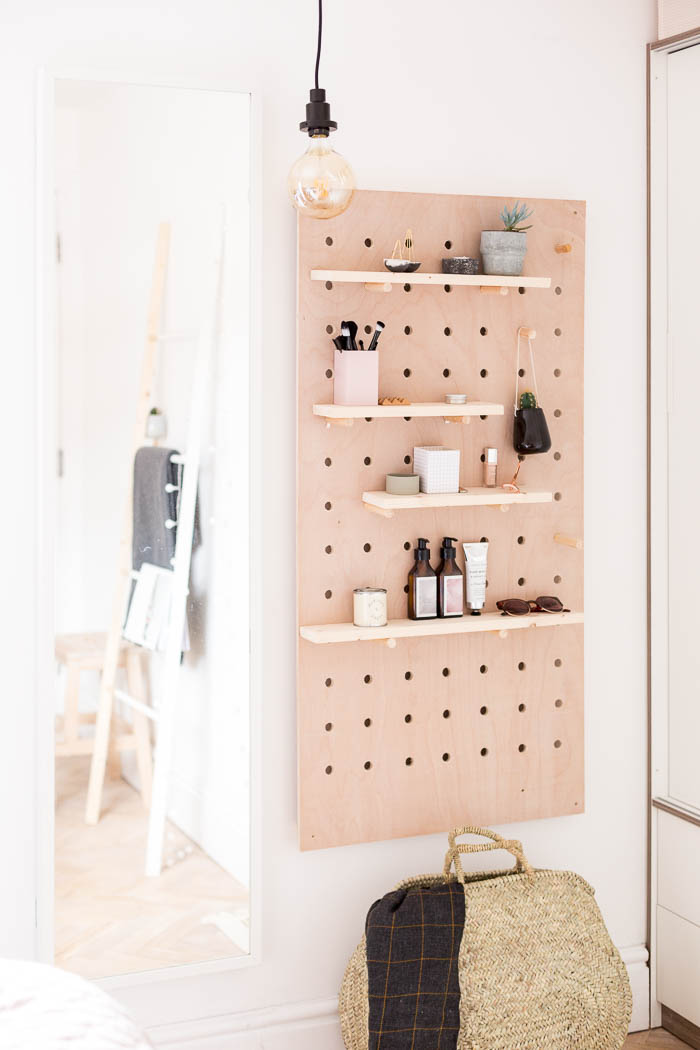 diy standing vanity with pegboard for pegboard ideas